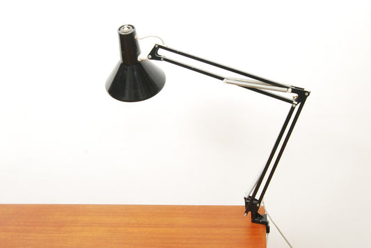 Black anglepoise lamp by LUXO