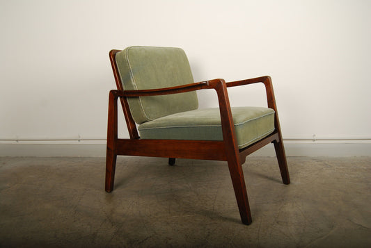 Dark oak lounge chair