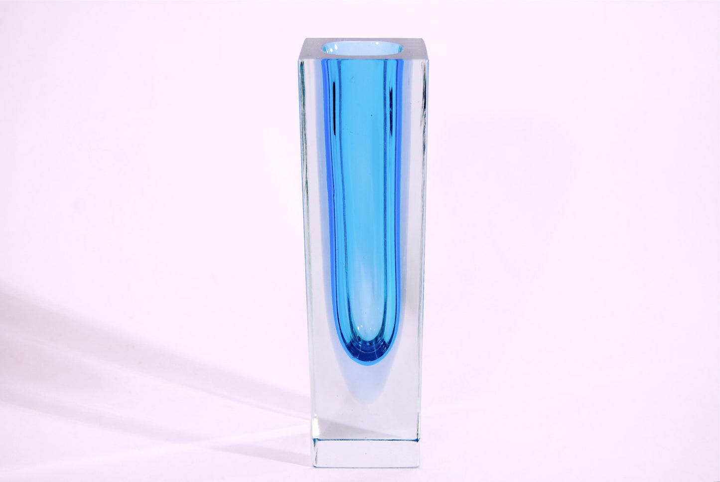 Blue glass vase by Luigi Mandruzzaro