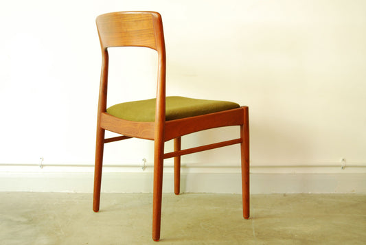 Set of five teak dining chairs by Johannes Andersen