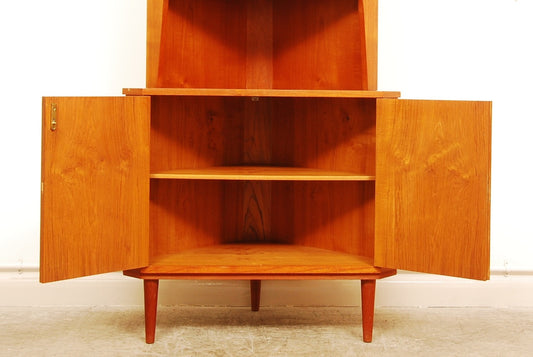 Teak corner cabinet