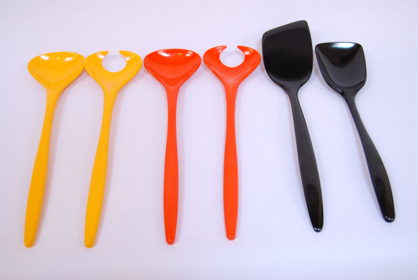 Selection of vintage plastic serving utensils