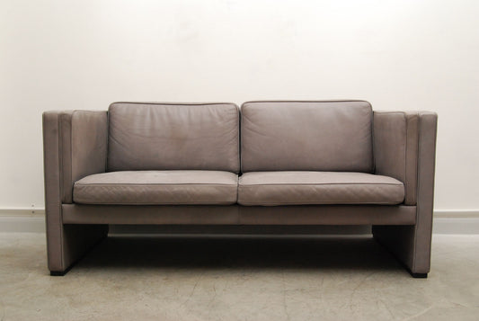 New price: Two seat sofa in gray leather