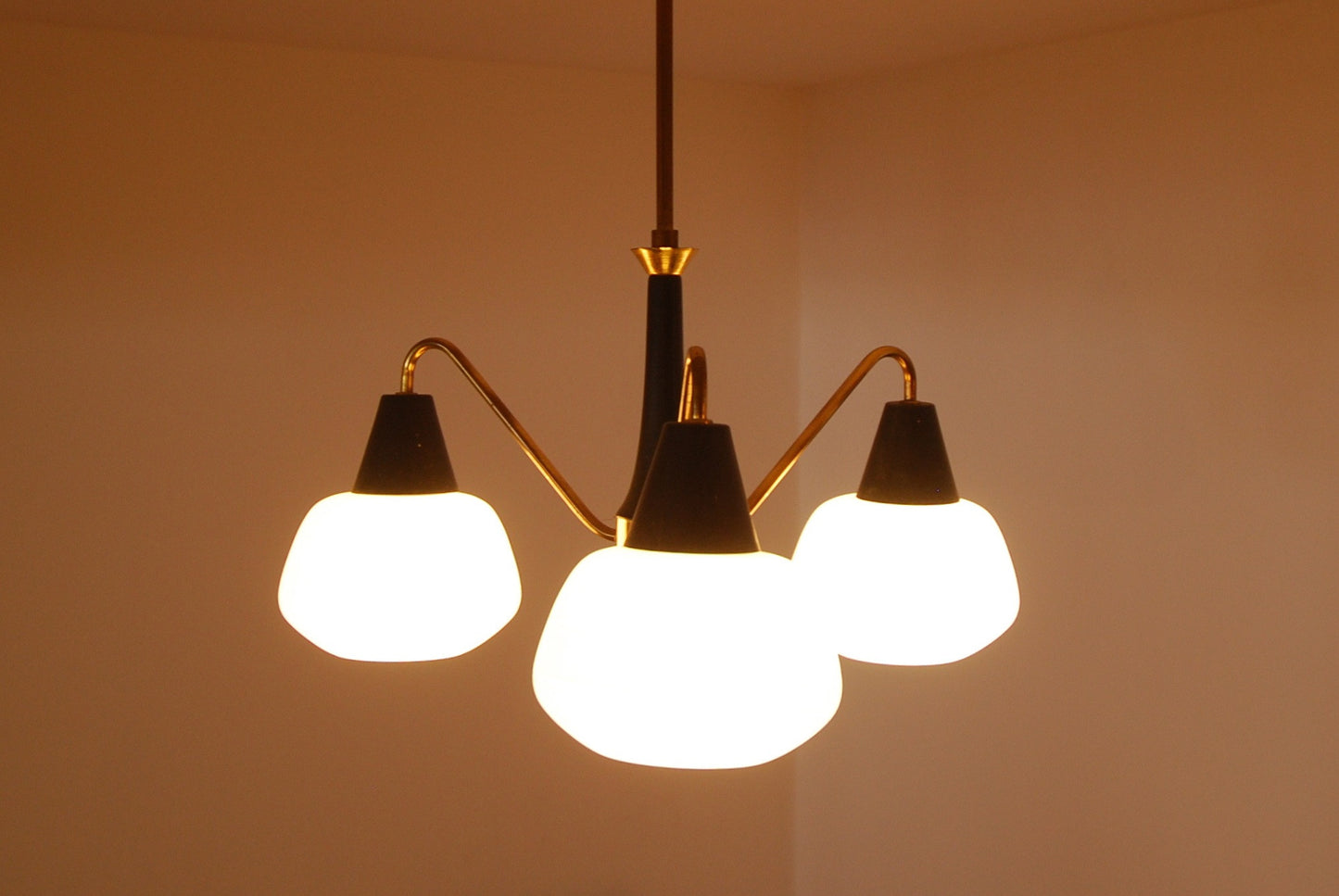 Three armed ceiling light