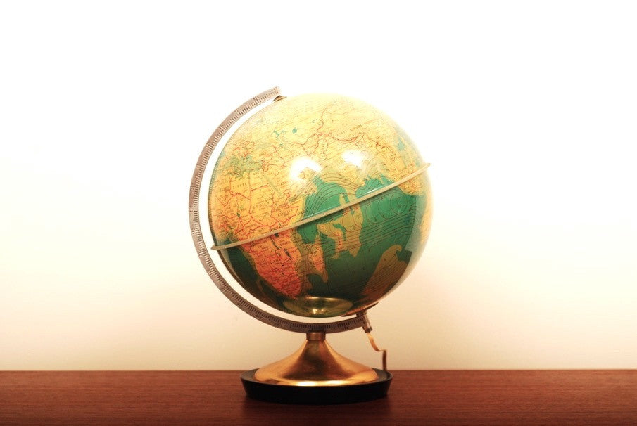 Illuminated world globe