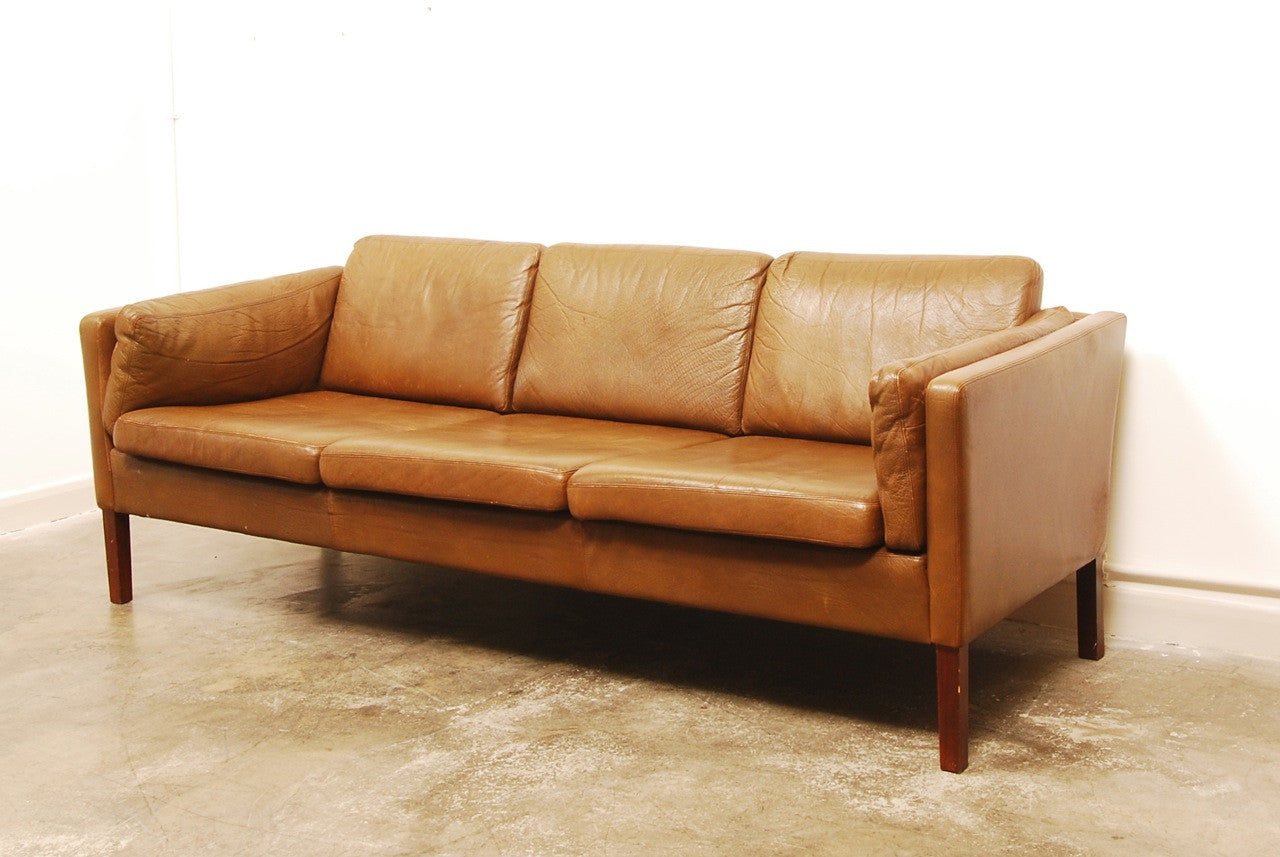 Three seat leather sofa