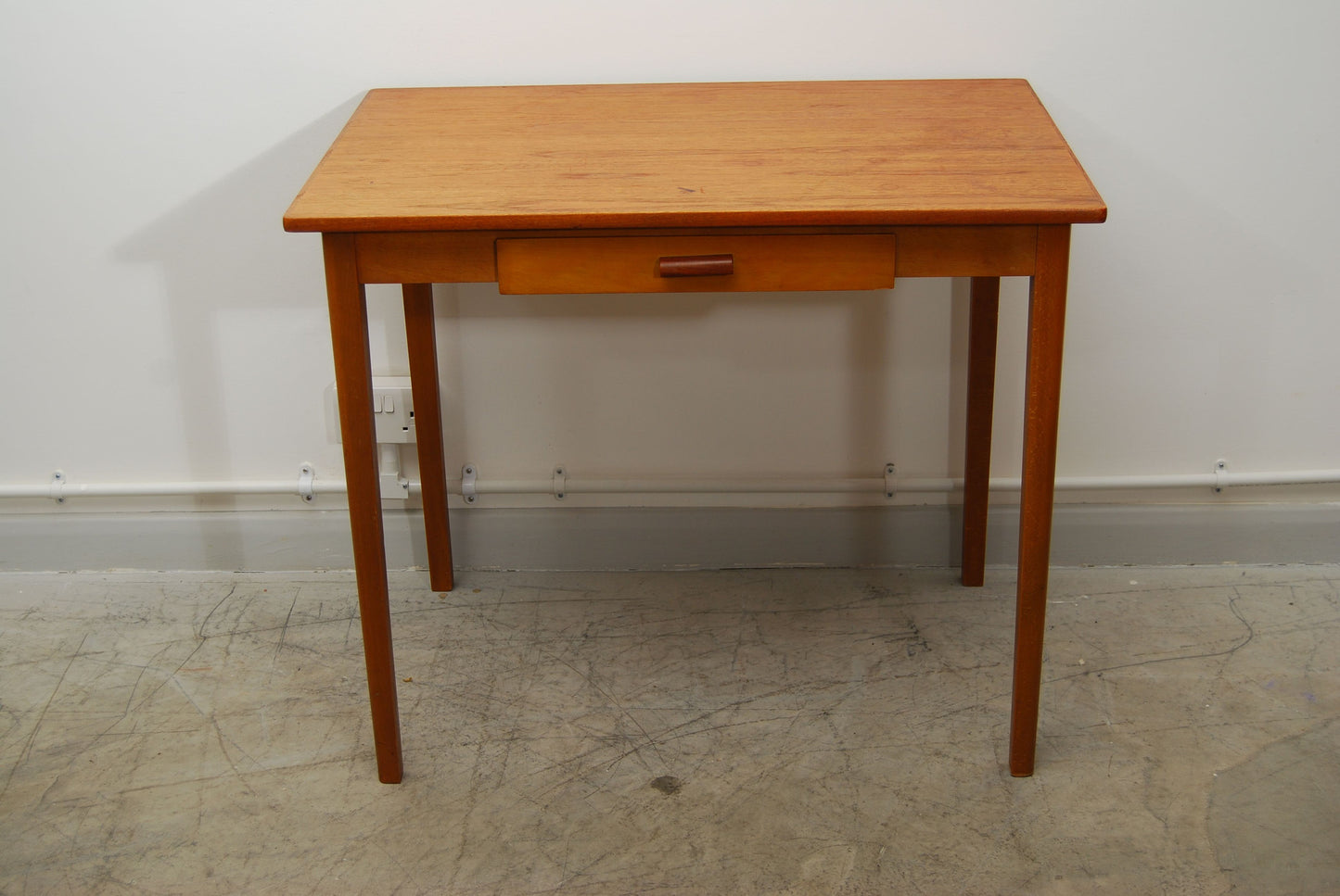 Small teak desk with drawer