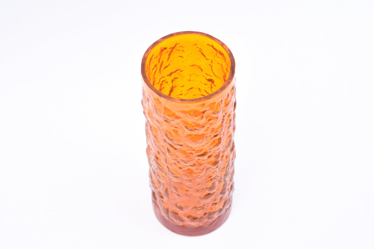 Vintage Swedish etched glass vase