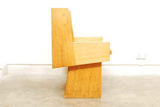 Angular oak chair