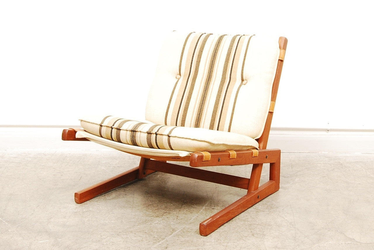 Low teak lounger