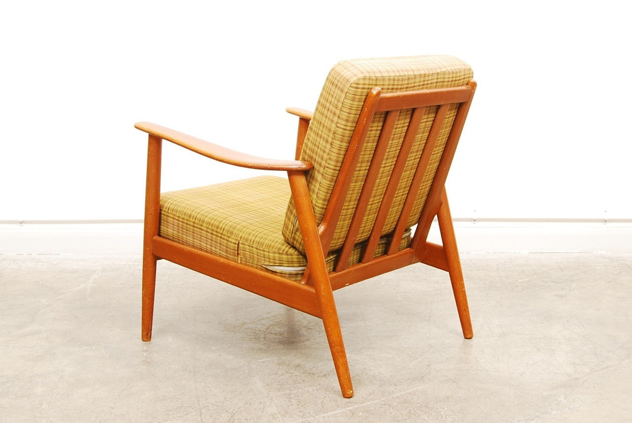 Oak framed lounge chair