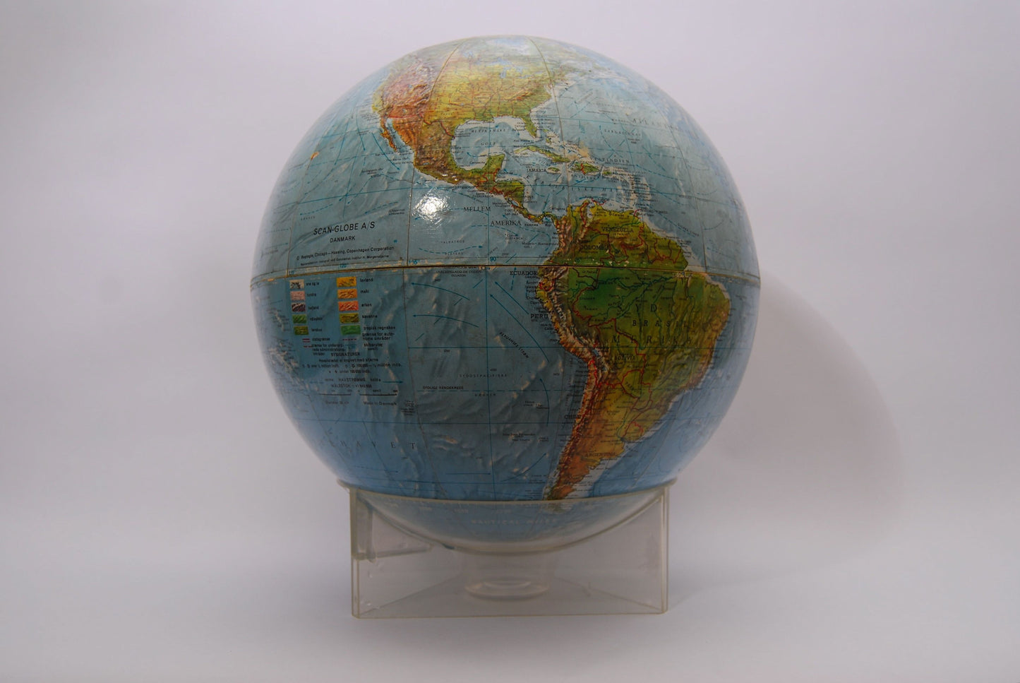 Globe on acrylic base