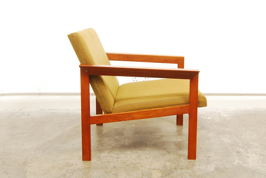 Teak framed lounge chair