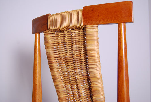 Set of four teak dining chairs