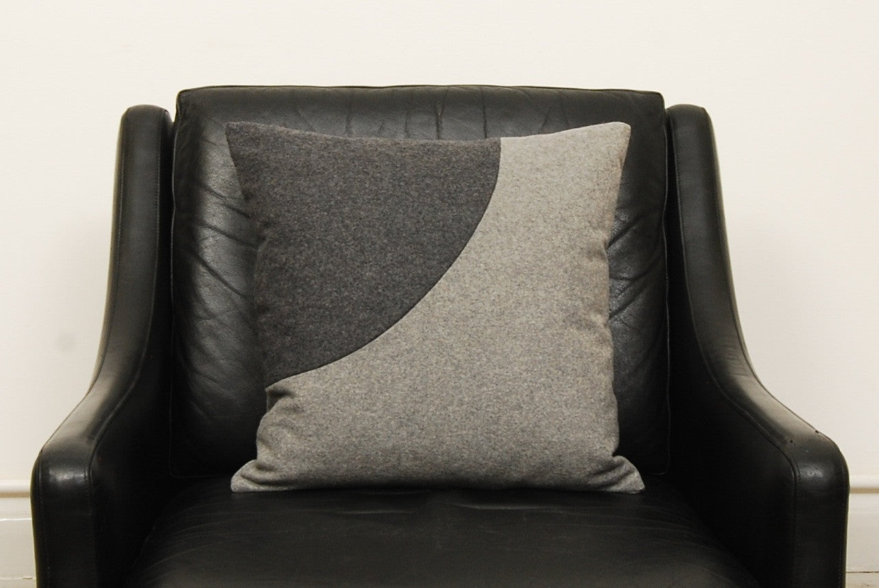 Two-toned felt wool cushions by C & S