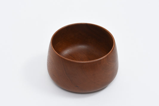 Solid teak bowl