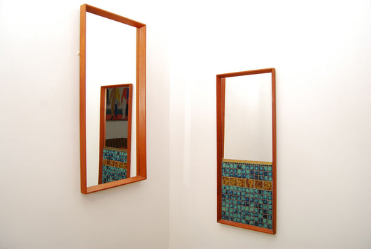 Teak/tiled mirror