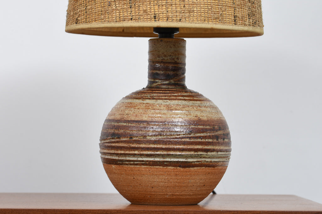 Vintage ceramic table lamp with shade