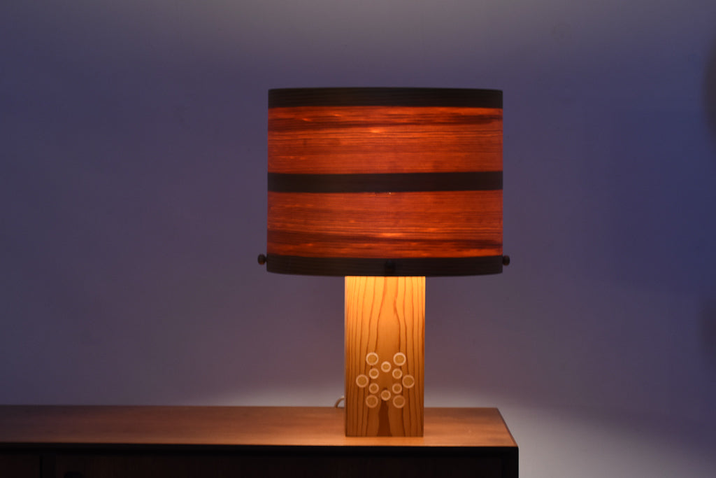 1970s pine table lamp by Pileprodukter