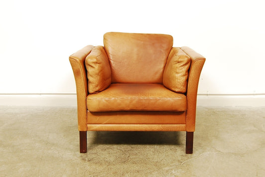 Buffalo leather club chair