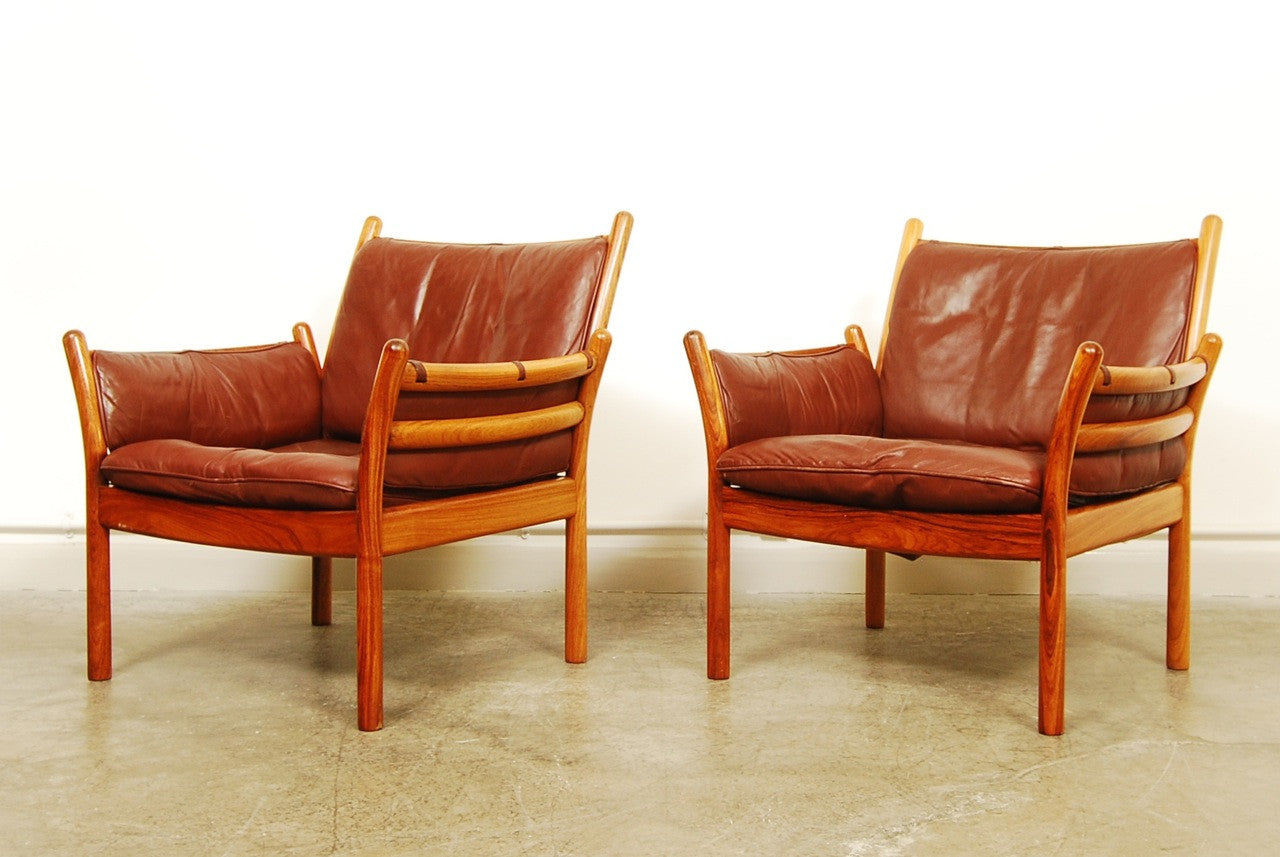 Pair of rosewood lounge chairs by Illum Wikkelsø