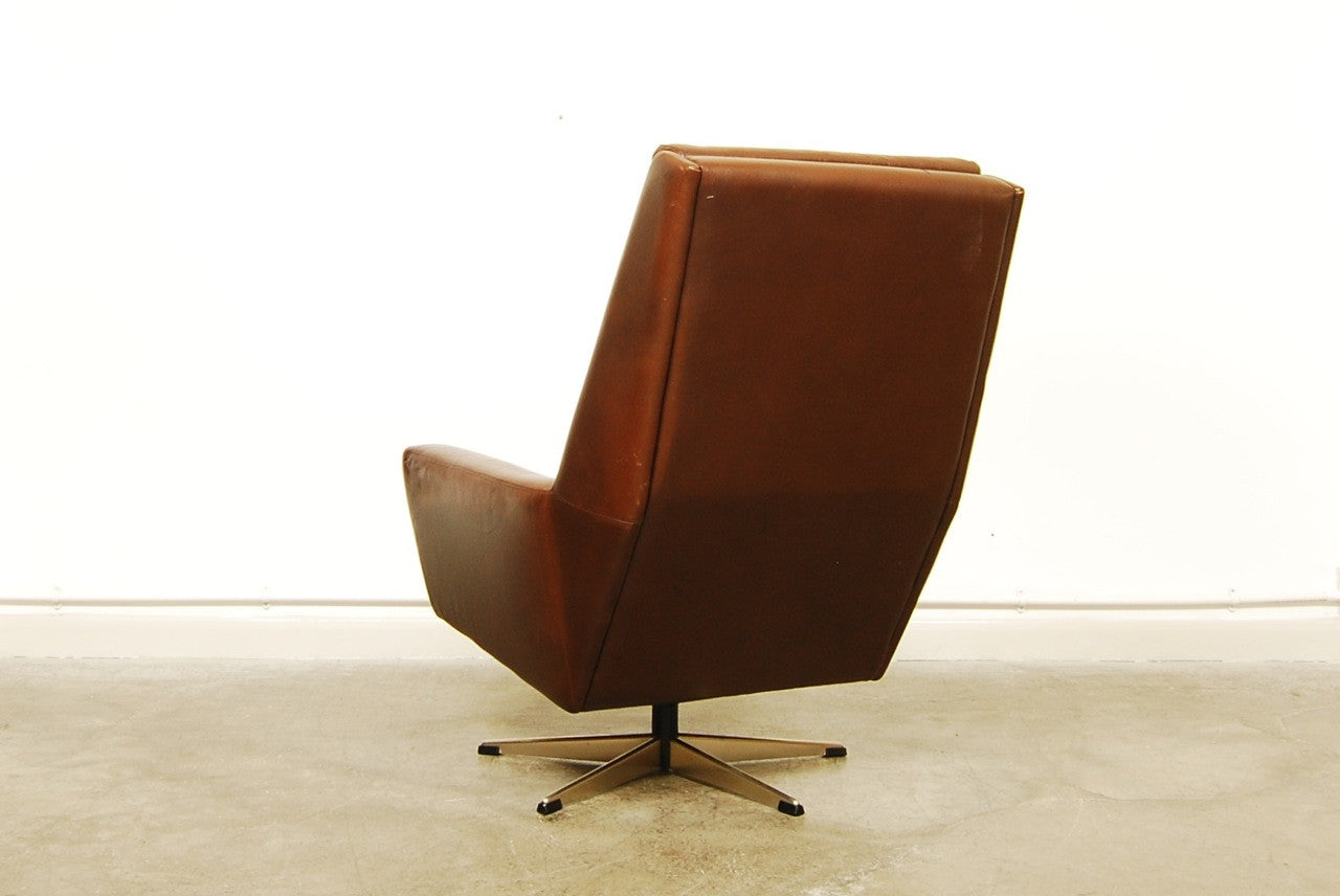 High back chocolate brown lounger