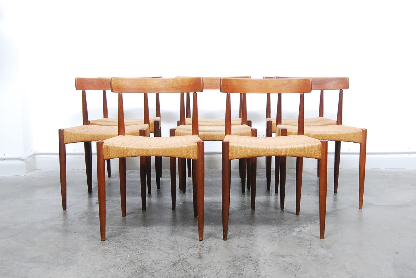 Set of dining chairs by Arne Hovmand Olsen