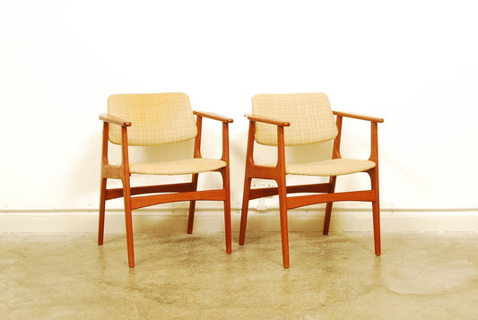 Pair of teak desk chairs no.2