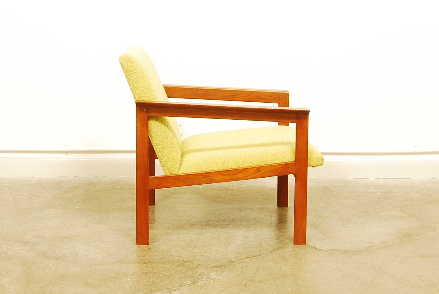 Teak framed lounge chair