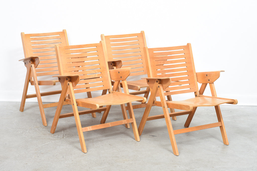Four available: Folding 'Rex' chairs by Niko Kralj