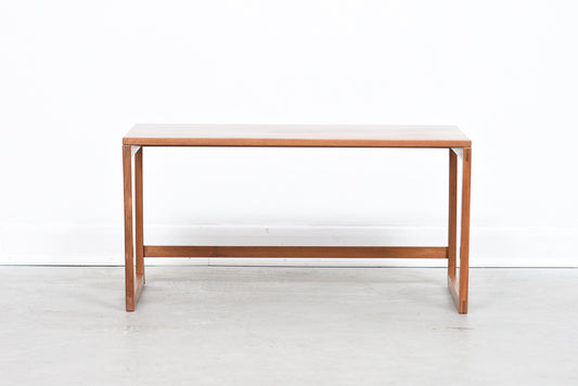 Angular teak coffee table