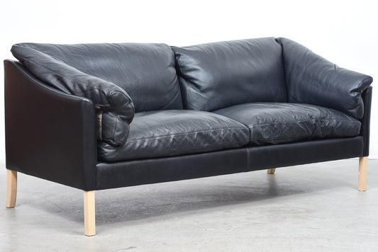 Two and a half seat leather sofa by Stouby