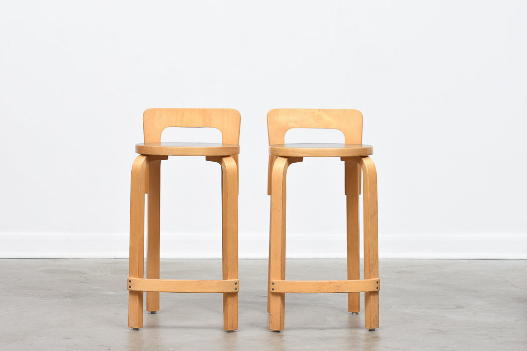 Two available: K65 stool by Alvar Aalto