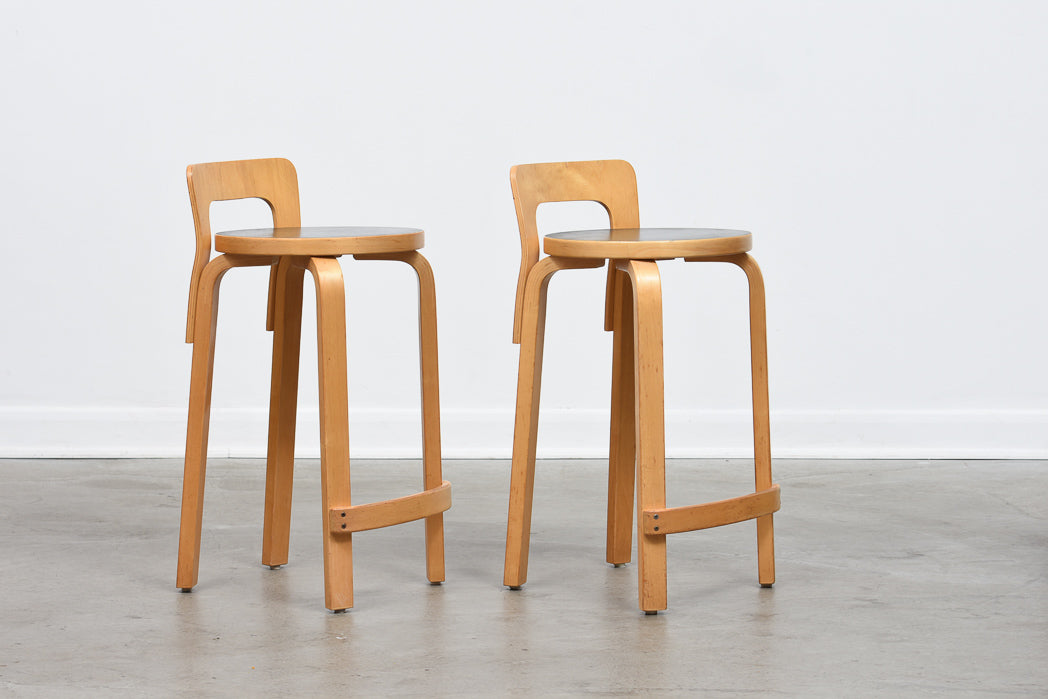 Two available: K65 stool by Alvar Aalto