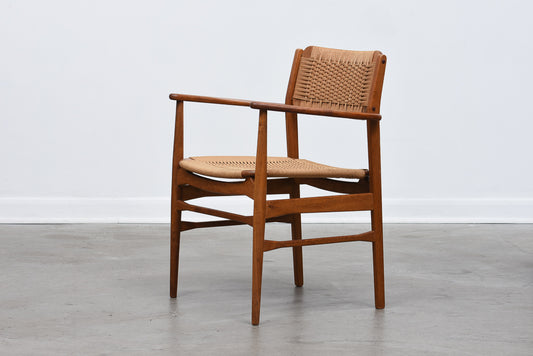 1960s armchair in teak + oak by Ejner Larsen and Aksel Bender Madsen