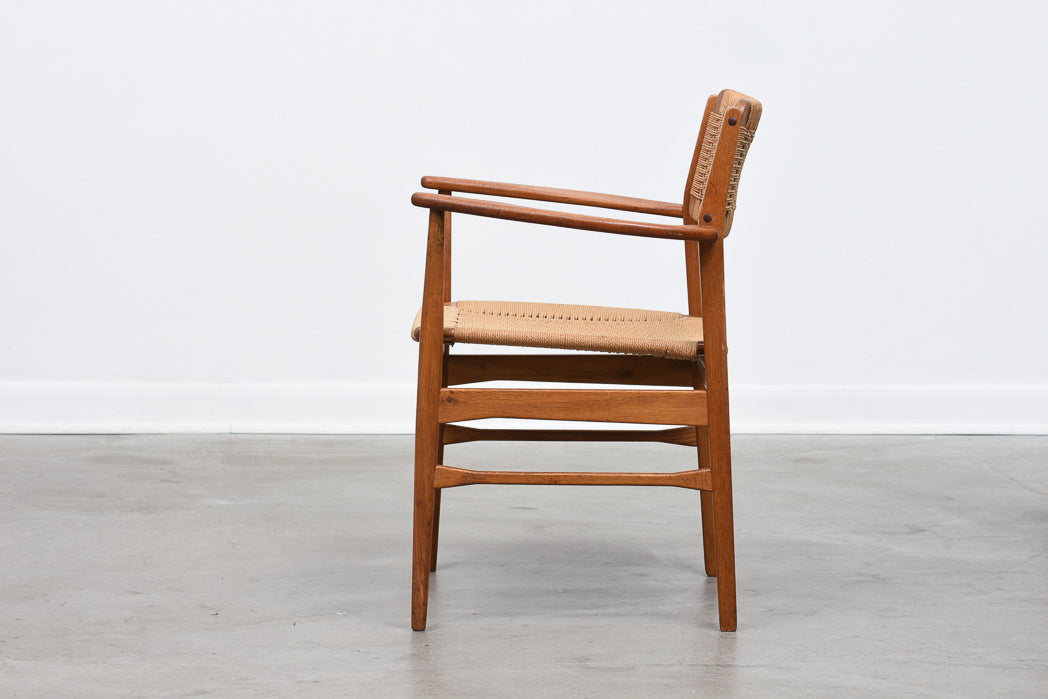 1960s armchair in teak + oak by Ejner Larsen and Aksel Bender Madsen