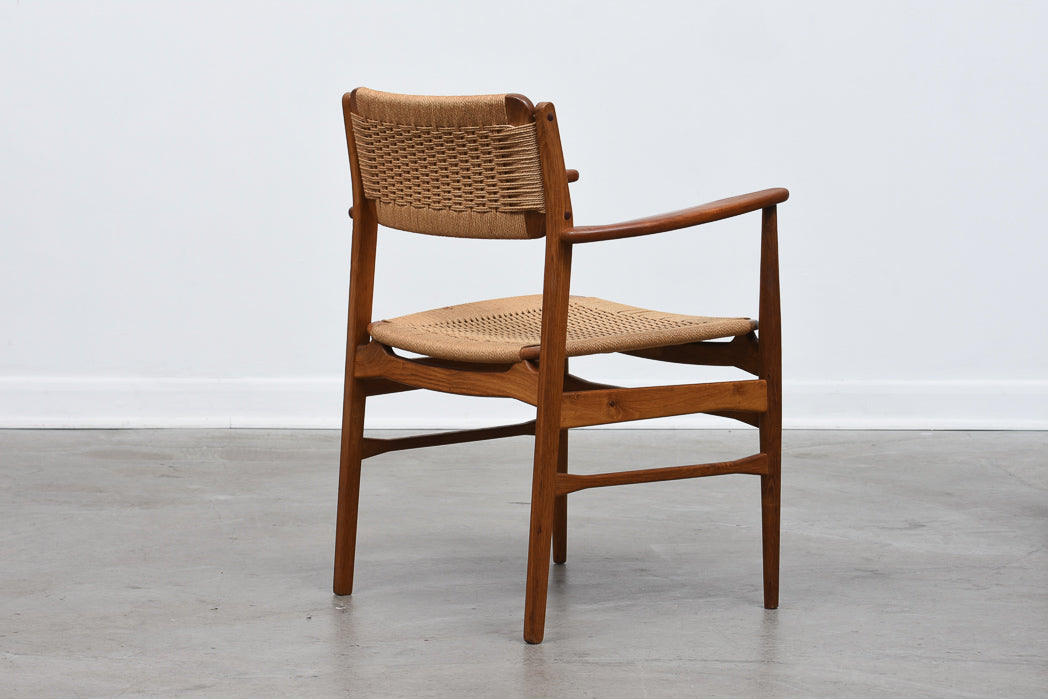 1960s armchair in teak + oak by Ejner Larsen and Aksel Bender Madsen