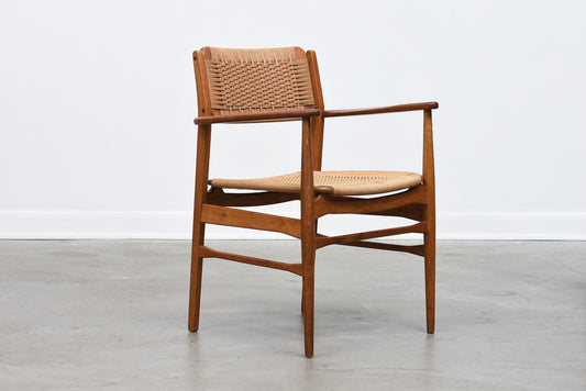 1960s armchair in teak + oak by Ejner Larsen and Aksel Bender Madsen