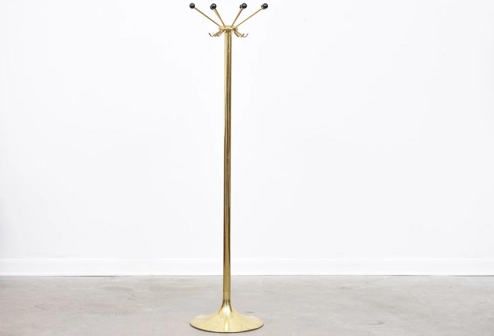 Vintage coat stand in brass