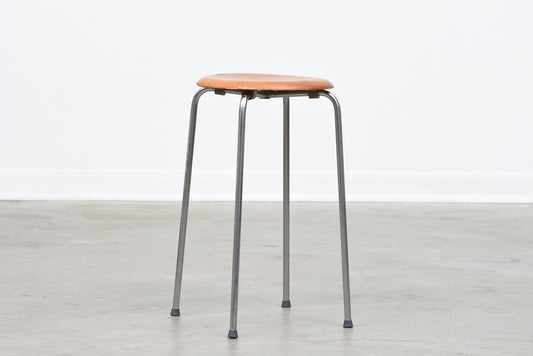 1950s metal + teak ply stool