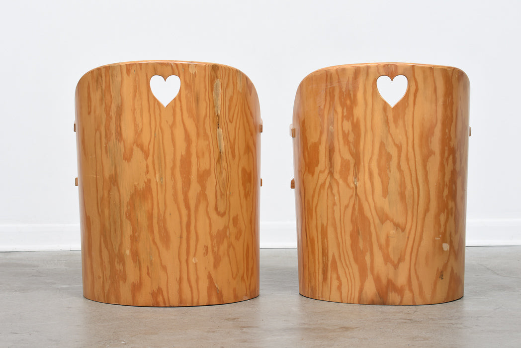 Two available: Swedish pine tub chairs