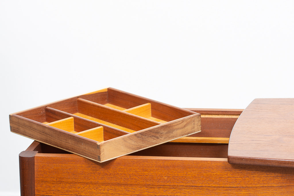 1960s teak coffee table with storage