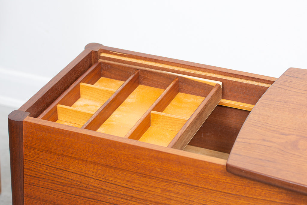 1960s teak coffee table with storage