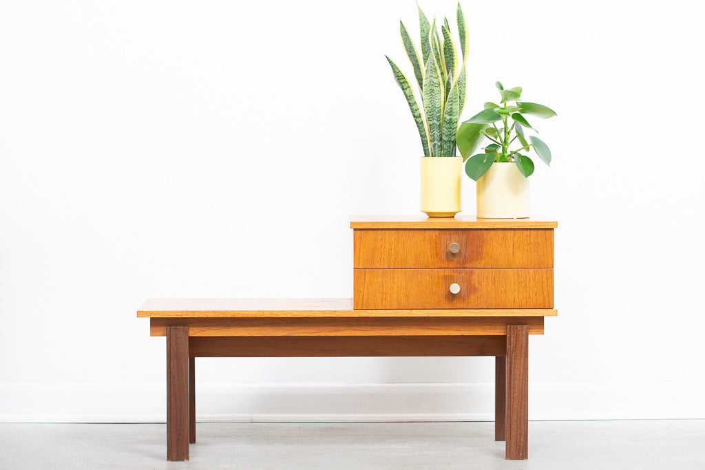 Norwegian teak telephone bench