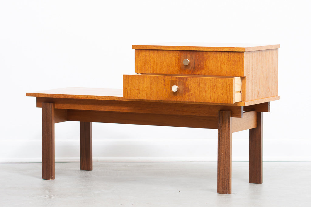 Norwegian teak telephone bench