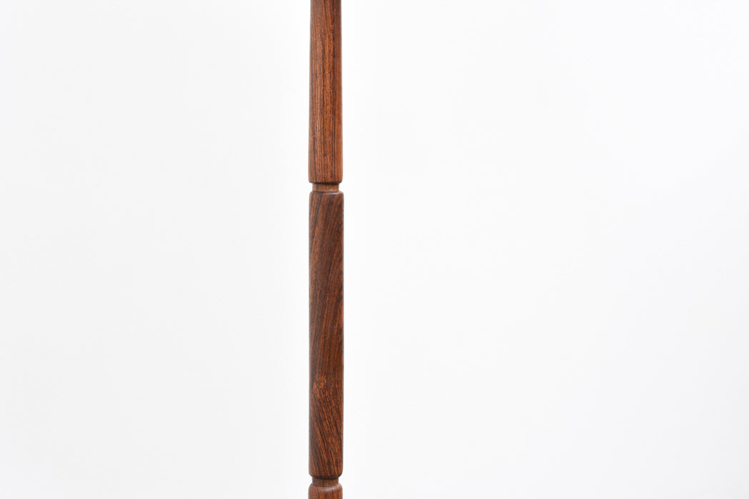 1960s rosewood floor lamp with shade