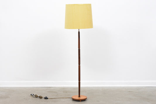 1960s rosewood floor lamp with shade