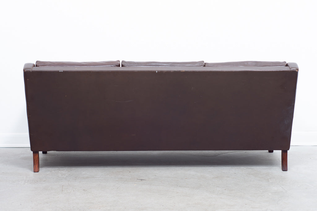 Three seat leather sofa by G. Thams