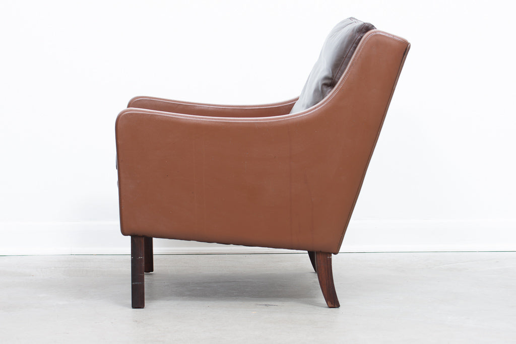 Leather club chair by G. Thams