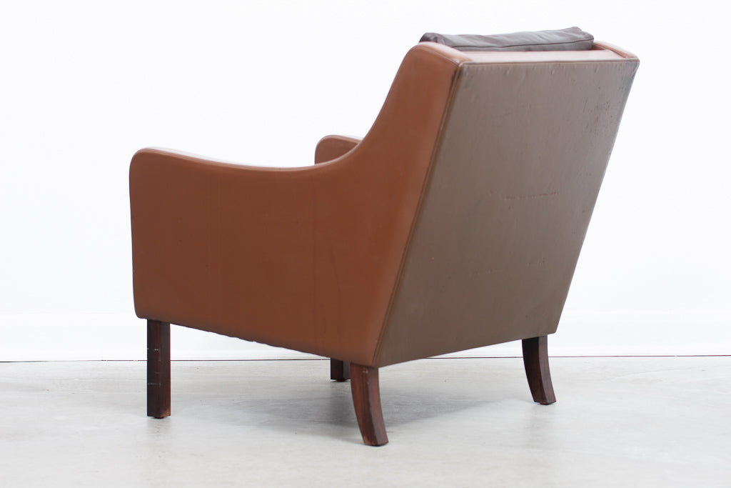 Leather club chair by G. Thams